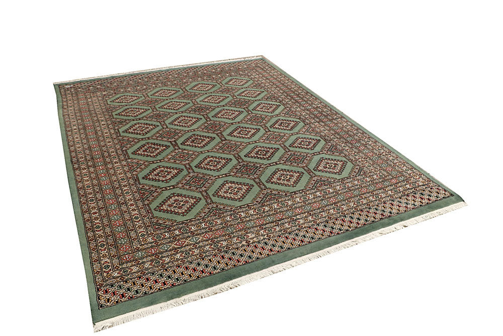 Dark Sea Green Jaldar 6' 7 x 8' 5 - No. 59780 - ALRUG Rug Store