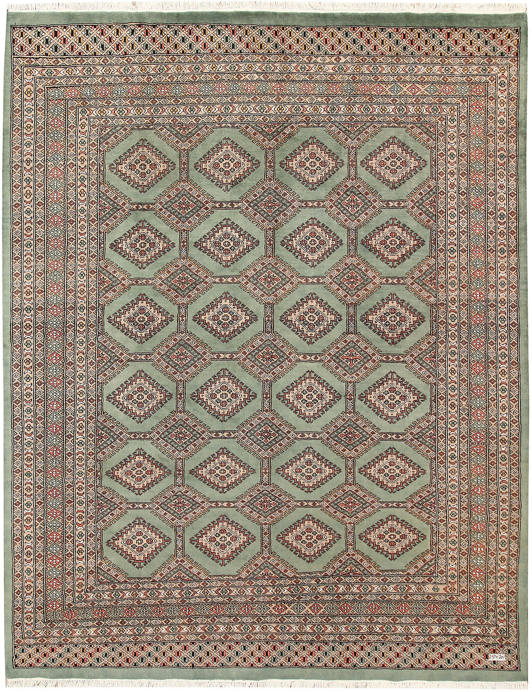 Dark Sea Green Jaldar 6' 7 x 8' 5 - No. 59780 - ALRUG Rug Store