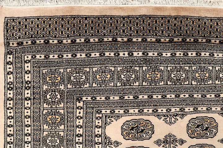 Blanched Almond Bokhara 9' 1 x 12' 7 - No. 59857 - ALRUG Rug Store