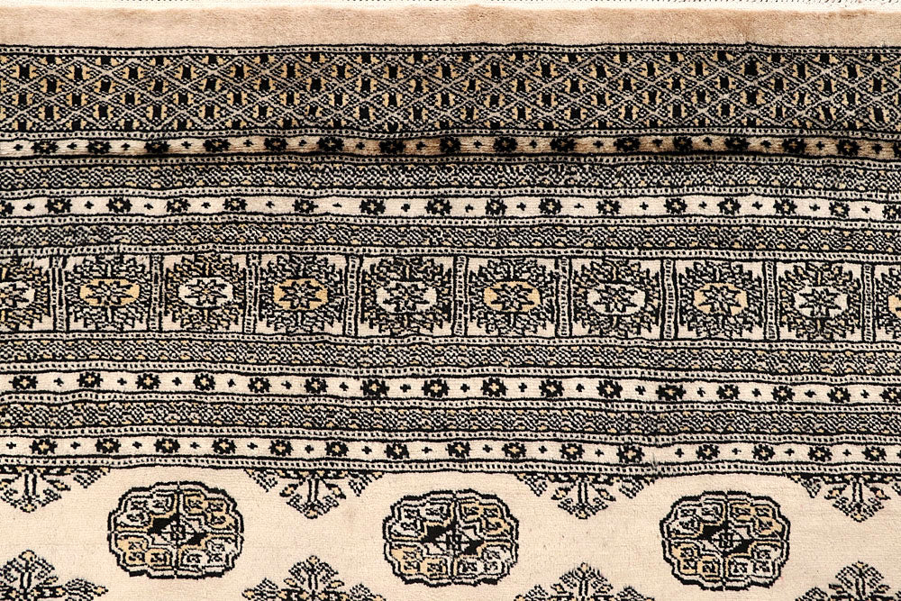 Blanched Almond Bokhara 9' 1 x 12' 7 - No. 59857 - ALRUG Rug Store