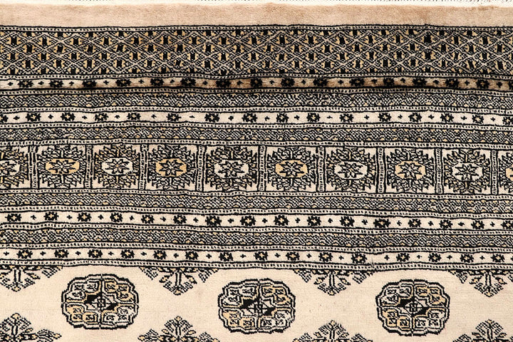 Blanched Almond Bokhara 9' 1 x 12' 7 - No. 59857 - ALRUG Rug Store