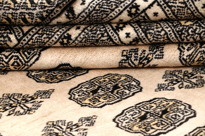 Blanched Almond Bokhara 9' 1 x 12' 7 - No. 59857 - ALRUG Rug Store