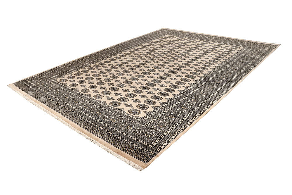 Blanched Almond Bokhara 9' 1 x 12' 7 - No. 59857 - ALRUG Rug Store