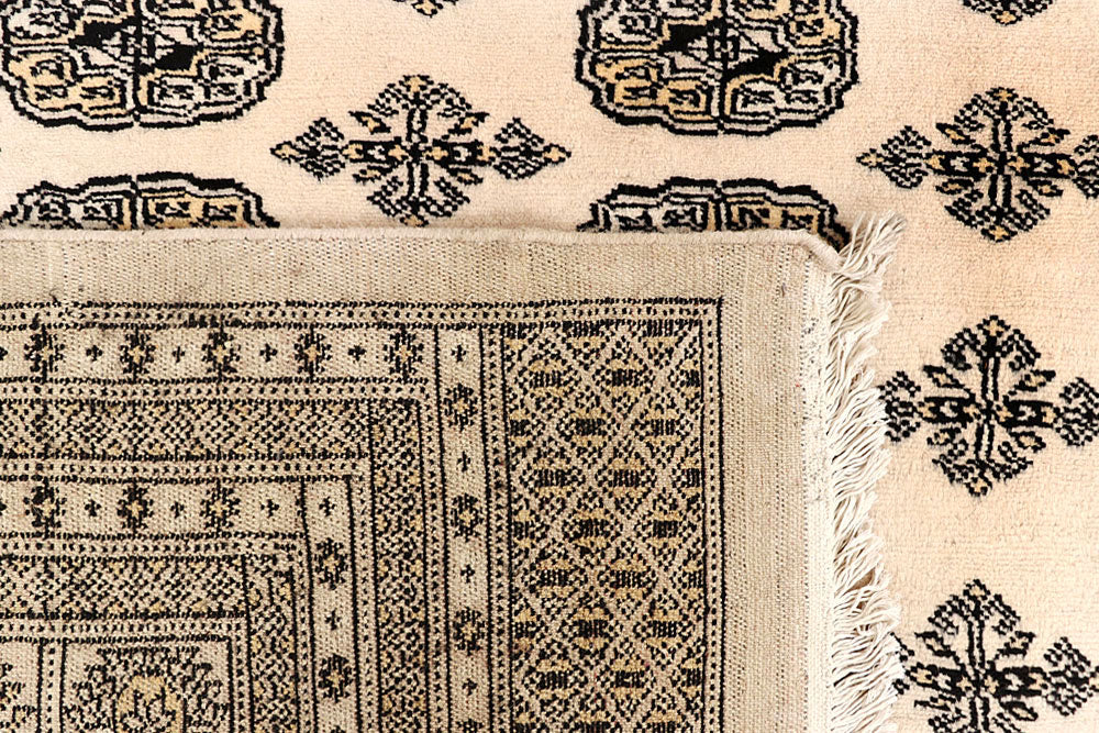 Blanched Almond Bokhara 9' 1 x 12' 7 - No. 59857 - ALRUG Rug Store