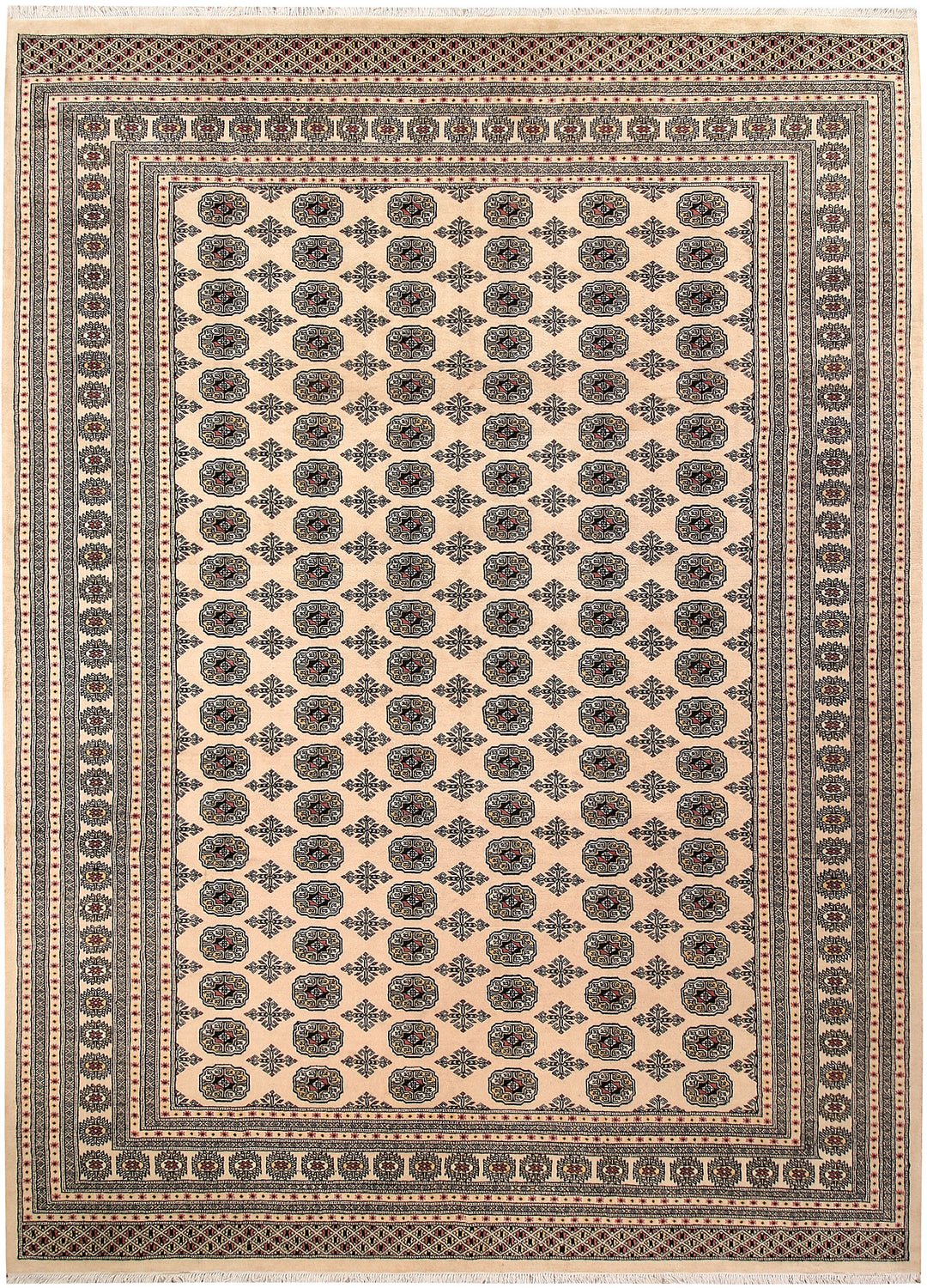 Bisque Bokhara 9' x 12' 5 - No. 59891 - ALRUG Rug Store