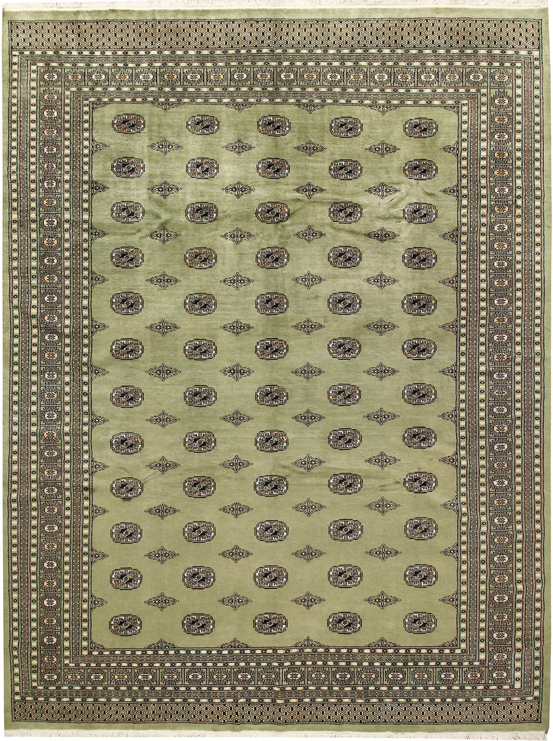Olivedrab Bokhara 9' 3 x 12' - No. 59928 - ALRUG Rug Store