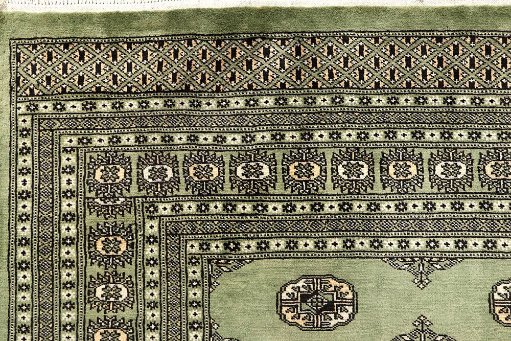Olivedrab Bokhara 9' x 12' 5 - No. 59930 - ALRUG Rug Store