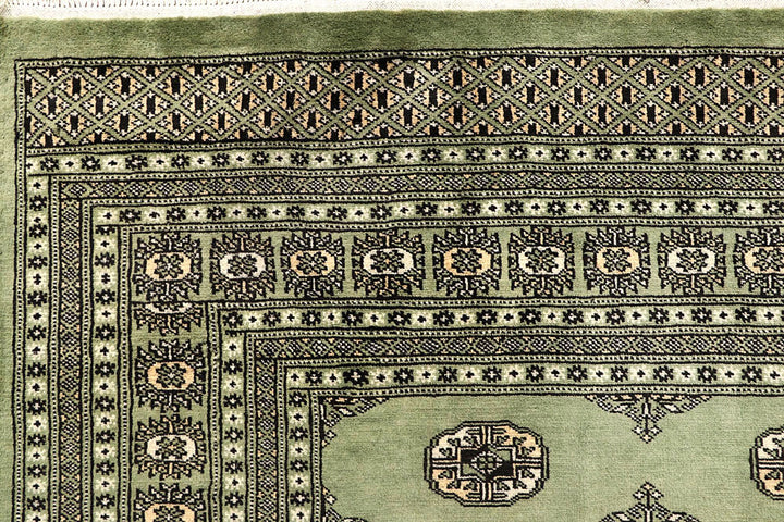 Olivedrab Bokhara 9' x 12' 5 - No. 59930 - ALRUG Rug Store