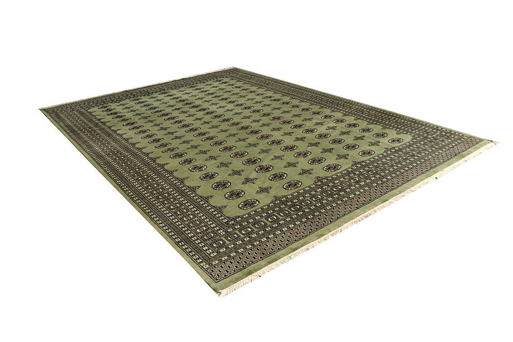 Olivedrab Bokhara 9' x 12' 5 - No. 59930 - ALRUG Rug Store