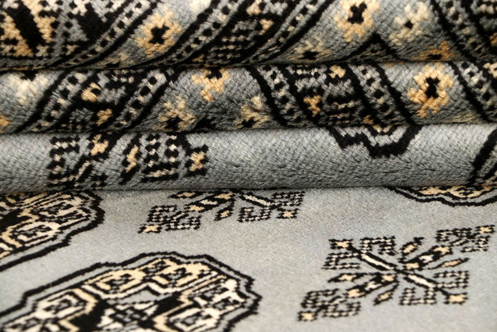 Dark Grey Bokhara 9' 1 x 11' 11 - No. 59931 - ALRUG Rug Store