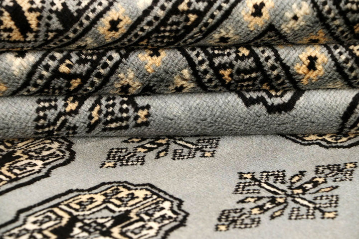 Dark Grey Bokhara 9' 1 x 11' 11 - No. 59931 - ALRUG Rug Store