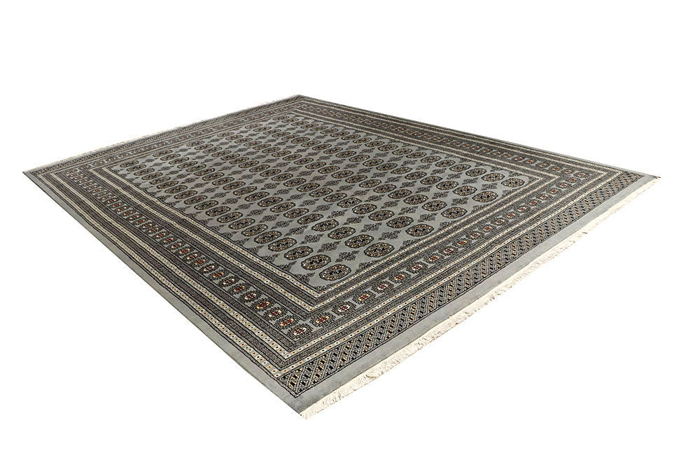 Dark Grey Bokhara 9' 1 x 11' 11 - No. 59931 - ALRUG Rug Store