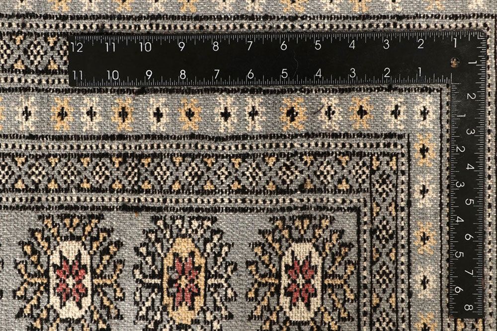 Dark Grey Bokhara 9' 1 x 11' 11 - No. 59931 - ALRUG Rug Store