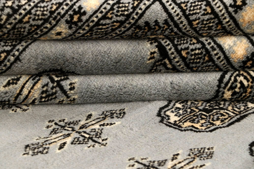 Dark Grey Bokhara 8' 11 x 12' 1 - No. 59932 - ALRUG Rug Store