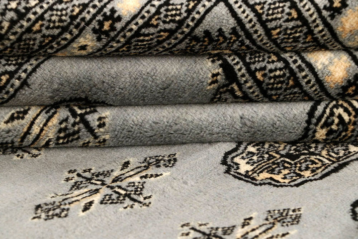 Dark Grey Bokhara 8' 11 x 12' 1 - No. 59932 - ALRUG Rug Store