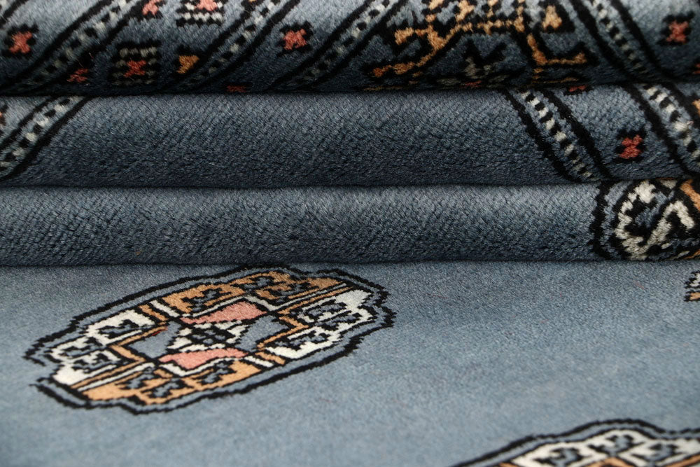 Light Slate Grey Bokhara 9' 3 x 12' - No. 59934 - ALRUG Rug Store