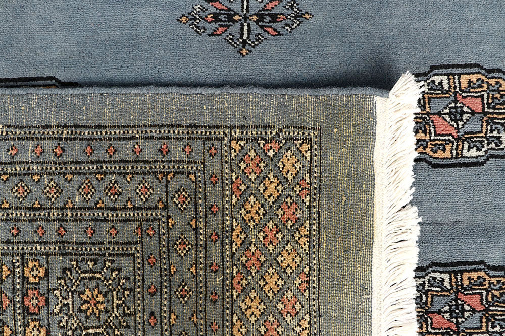 Light Slate Grey Bokhara 9' 3 x 12' - No. 59934 - ALRUG Rug Store
