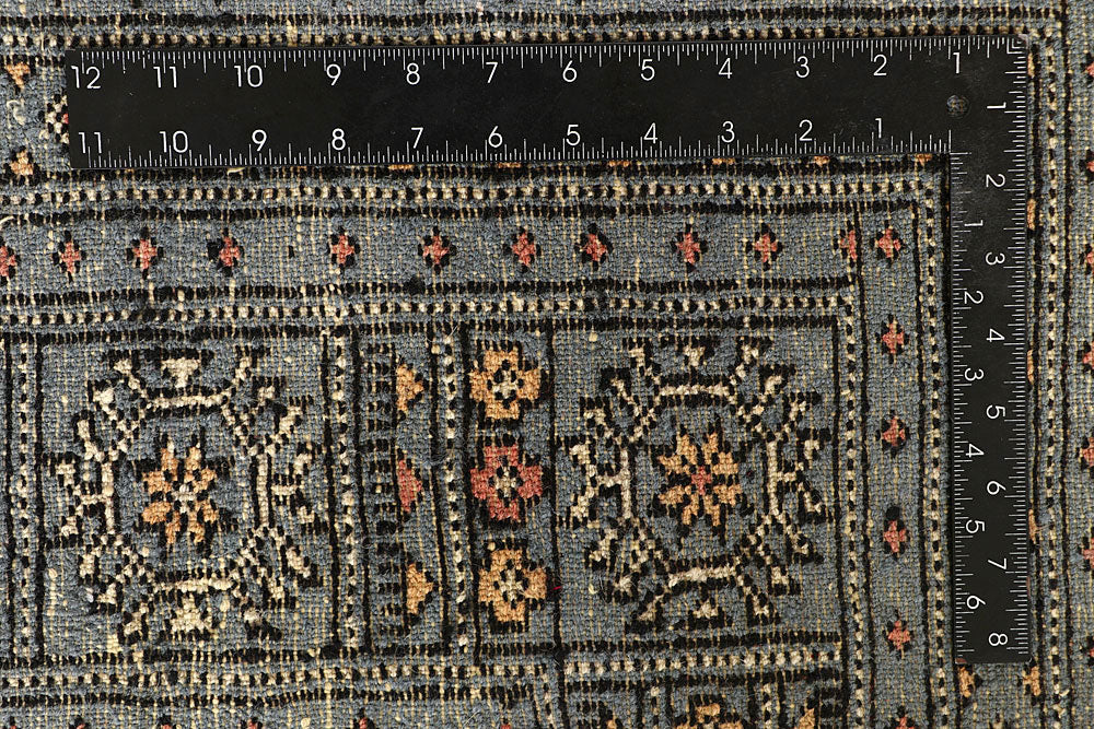 Light Slate Grey Bokhara 9' 3 x 12' - No. 59934 - ALRUG Rug Store