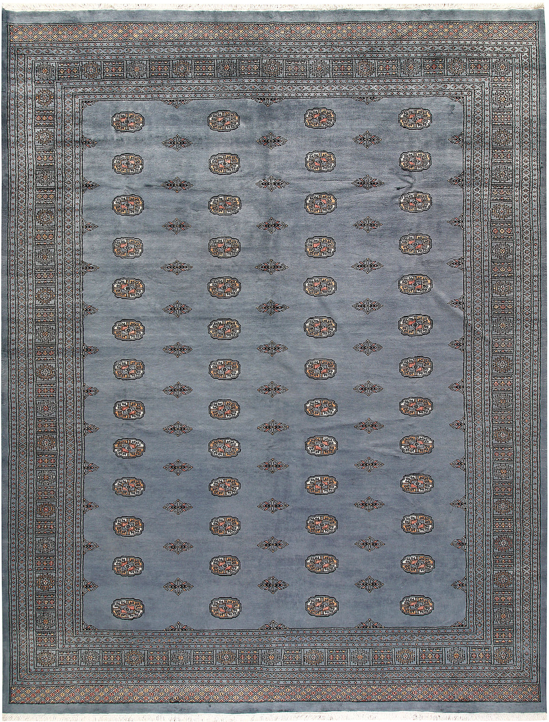 Light Slate Grey Bokhara 9' 3 x 12' - No. 59934 - ALRUG Rug Store