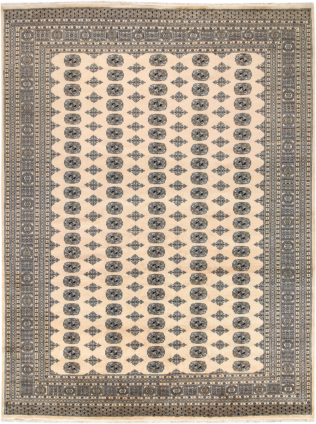 Bisque Bokhara 9' x 12' 4 - No. 59951 - ALRUG Rug Store