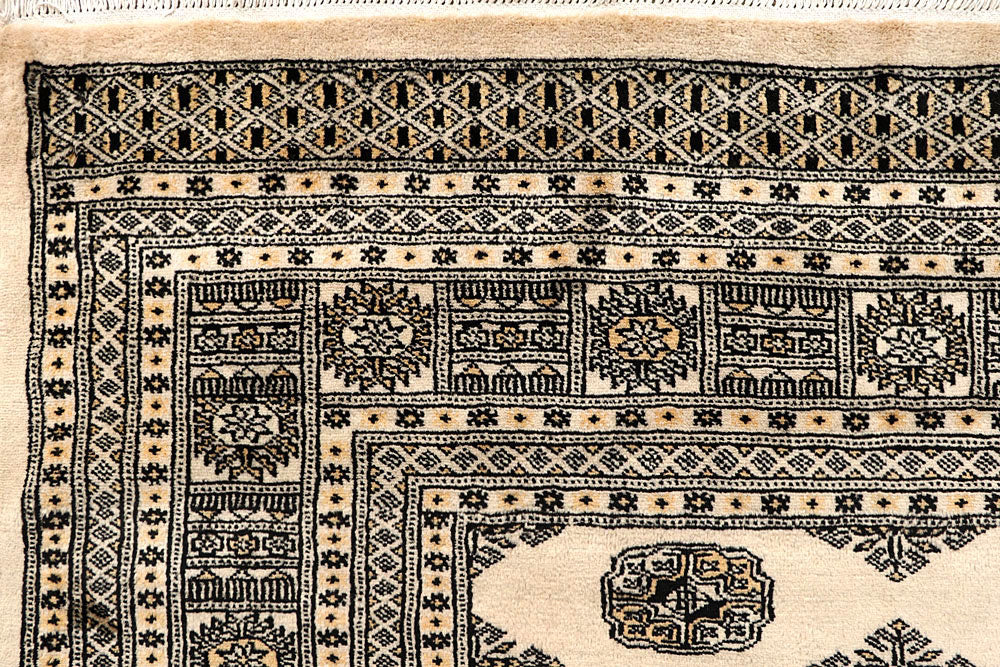 Blanched Almond Bokhara 9' 2 x 12' 2 - No. 59957 - ALRUG Rug Store