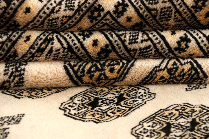 Blanched Almond Bokhara 9' 2 x 12' 2 - No. 59957 - ALRUG Rug Store