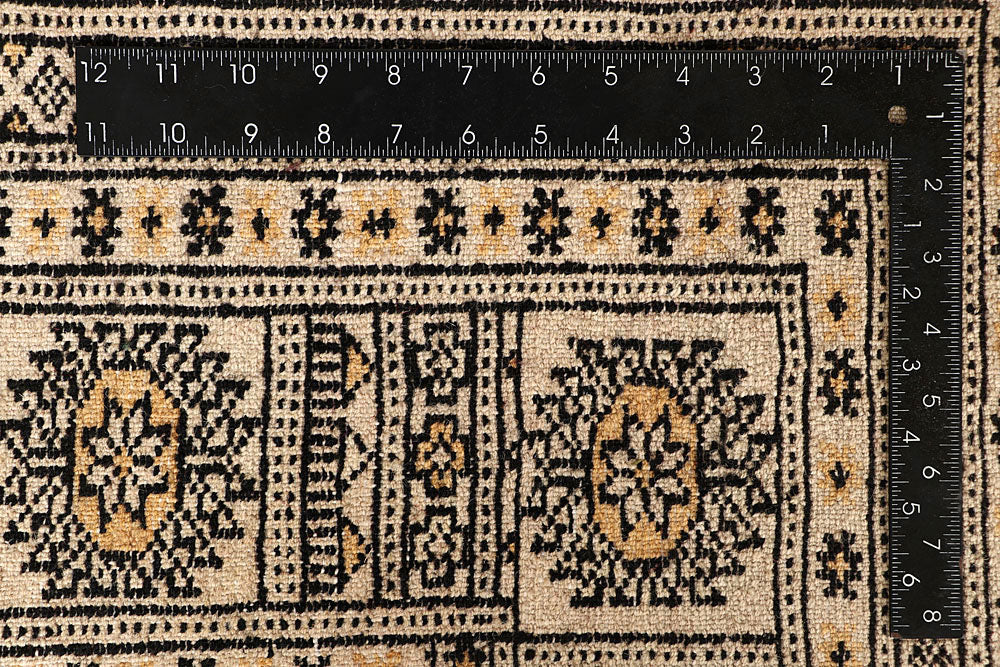 Blanched Almond Bokhara 9' 2 x 12' 2 - No. 59957 - ALRUG Rug Store