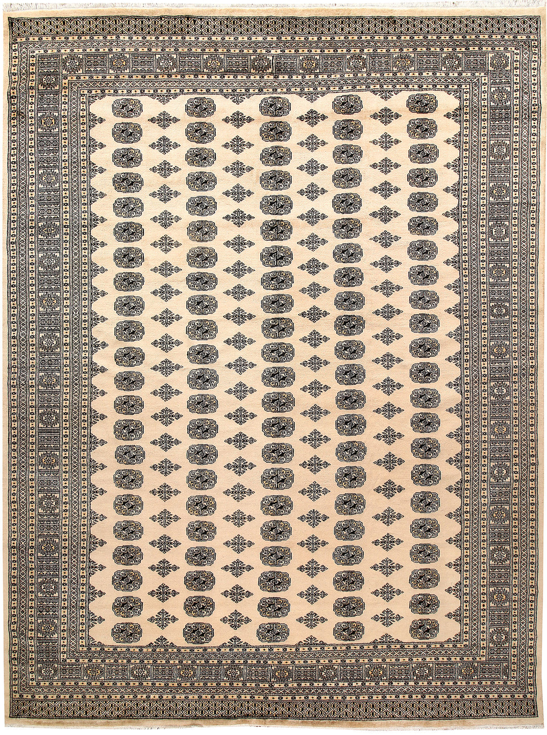 Blanched Almond Bokhara 9' 2 x 12' 2 - No. 59957 - ALRUG Rug Store