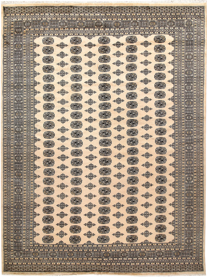 Blanched Almond Bokhara 9' 2 x 12' 2 - No. 59957 - ALRUG Rug Store