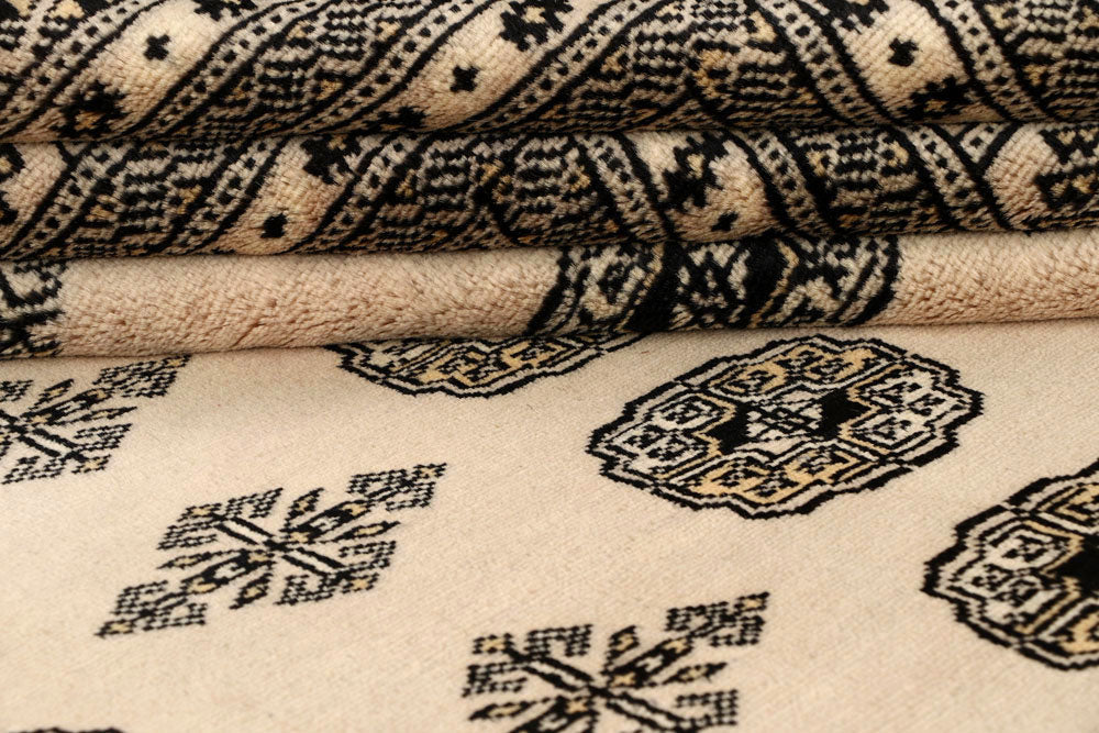 Bisque Bokhara 9' 1 x 12' 2 - No. 59968 - ALRUG Rug Store