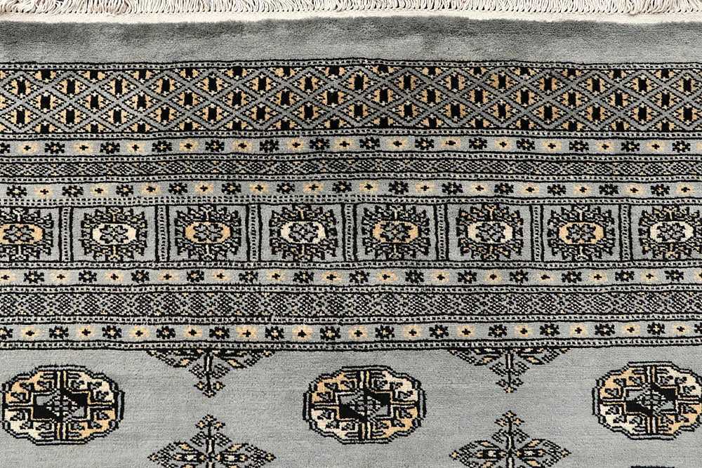 Silver Bokhara 9' 1 x 12' 2 - No. 59973 - ALRUG Rug Store