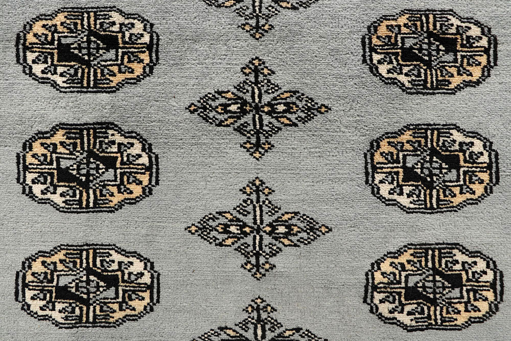 Silver Bokhara 9' 1 x 12' 2 - No. 59973 - ALRUG Rug Store