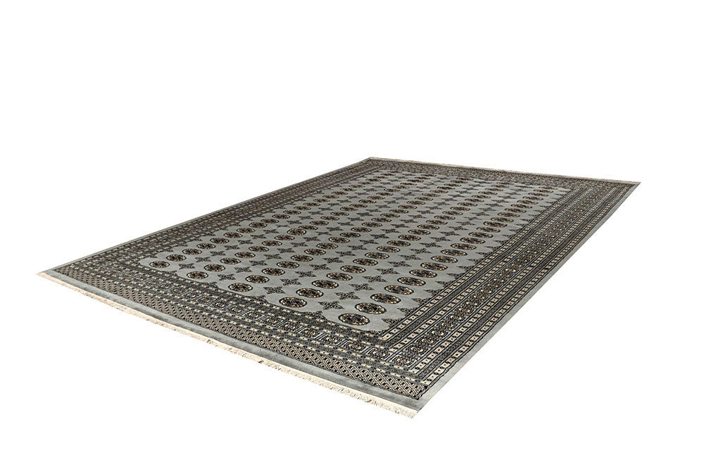 Silver Bokhara 9' 1 x 12' 2 - No. 59973 - ALRUG Rug Store