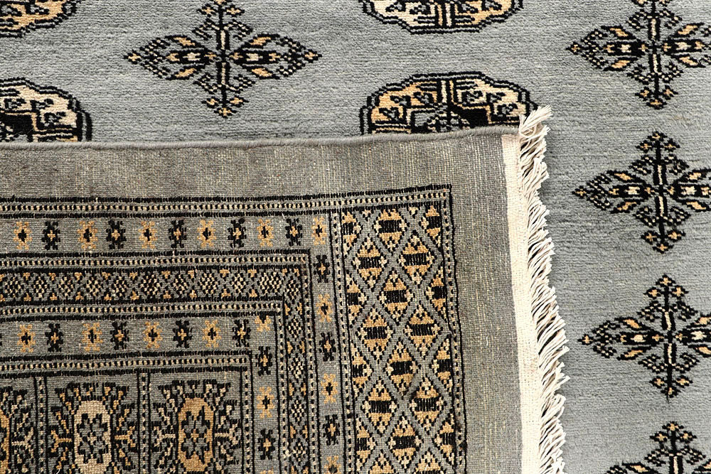 Silver Bokhara 9' 1 x 12' 2 - No. 59973 - ALRUG Rug Store