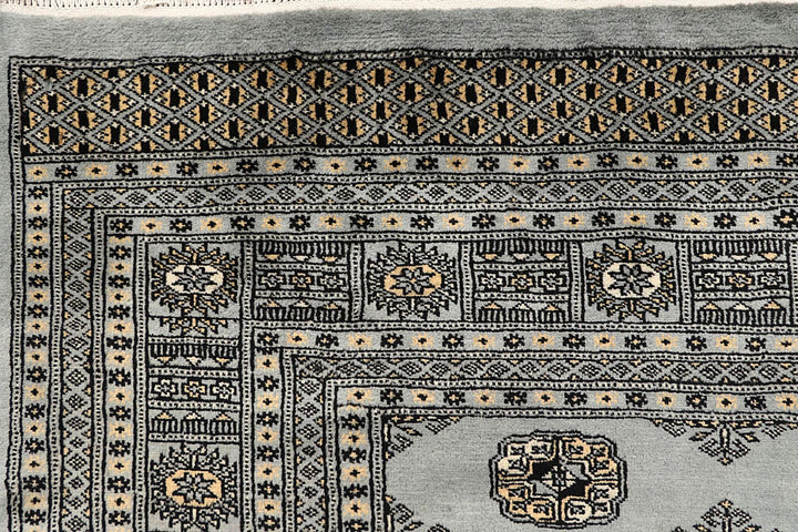 Silver Bokhara 9' x 12' 3 - No. 59974 - ALRUG Rug Store