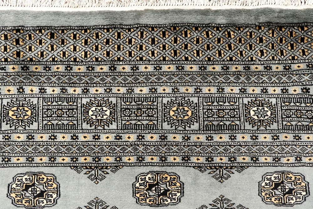 Silver Bokhara 9' x 12' 3 - No. 59974 - ALRUG Rug Store