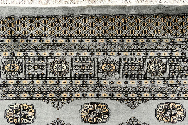 Silver Bokhara 9' x 12' 3 - No. 59974 - ALRUG Rug Store