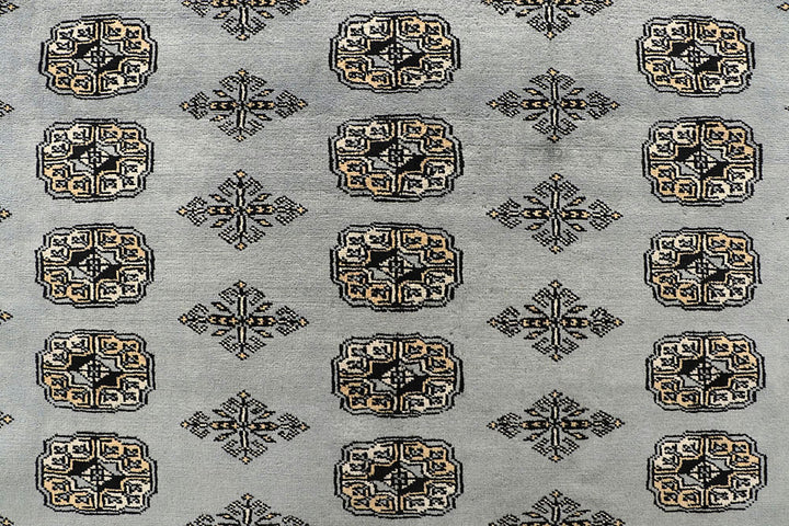 Silver Bokhara 9' x 12' 3 - No. 59974 - ALRUG Rug Store