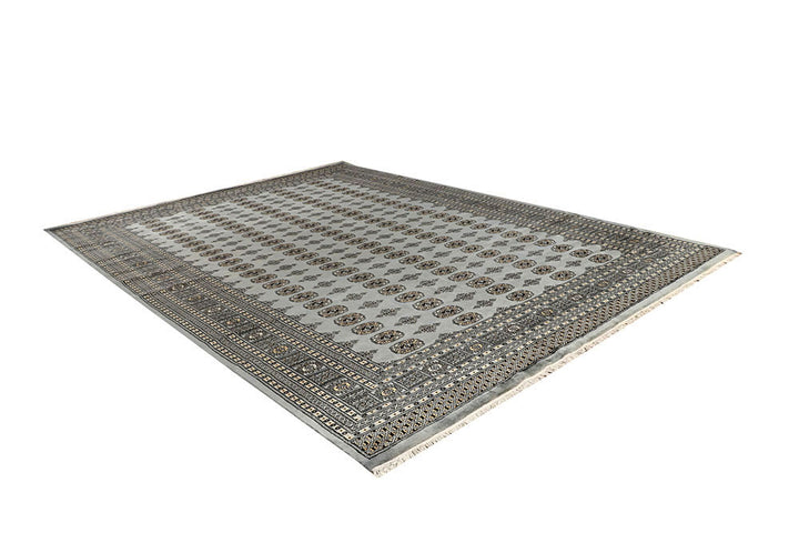 Silver Bokhara 9' x 12' 3 - No. 59974 - ALRUG Rug Store