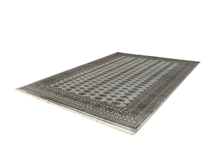 Silver Bokhara 9' x 12' 3 - No. 59974 - ALRUG Rug Store