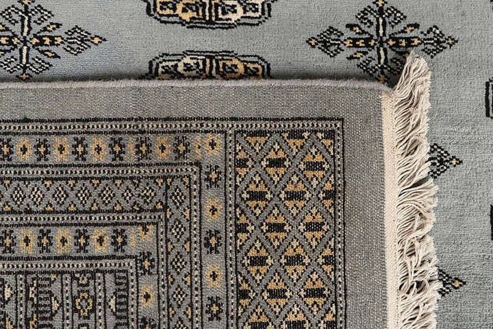 Silver Bokhara 9' x 12' 3 - No. 59974 - ALRUG Rug Store