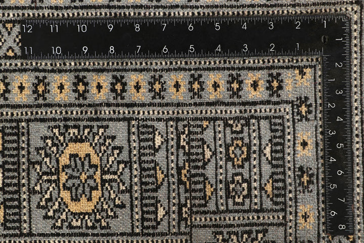 Silver Bokhara 9' x 12' 3 - No. 59974 - ALRUG Rug Store