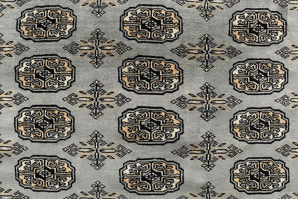 Silver Bokhara 9' 1 x 11' 11 - No. 59975 - ALRUG Rug Store