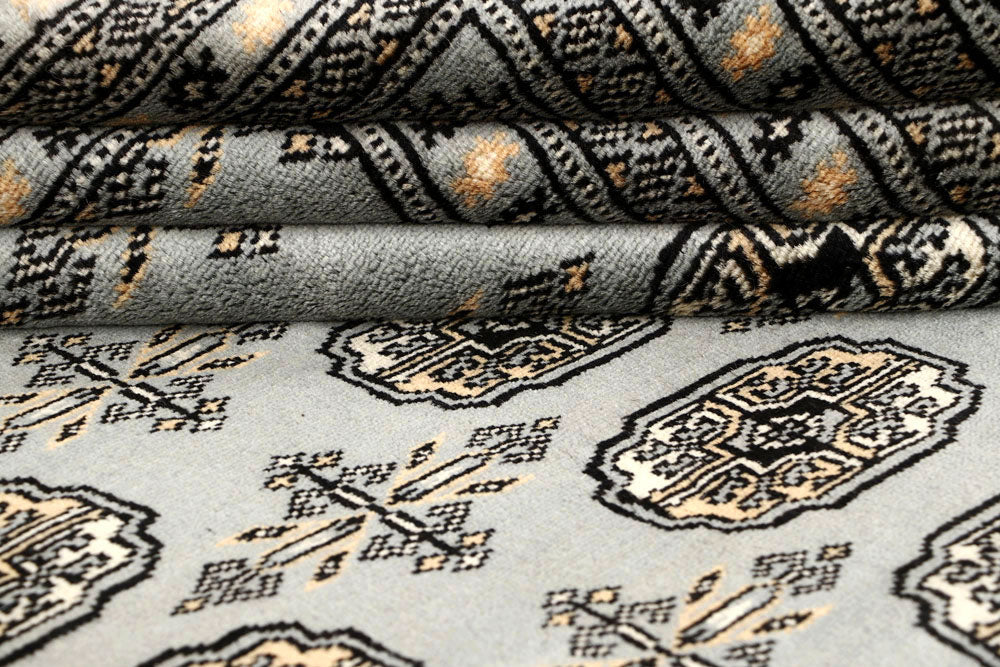 Silver Bokhara 9' 1 x 11' 11 - No. 59975 - ALRUG Rug Store