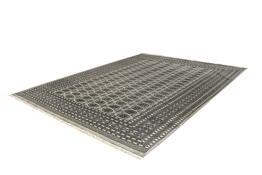 Silver Bokhara 9' 1 x 11' 11 - No. 59975 - ALRUG Rug Store