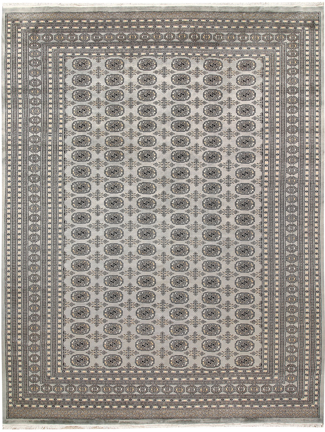 Silver Bokhara 9' 1 x 11' 11 - No. 59975 - ALRUG Rug Store