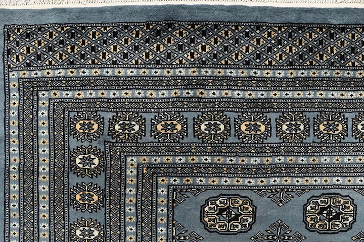 Light Slate Grey Bokhara 9' x 12' 4 - No. 59976 - ALRUG Rug Store