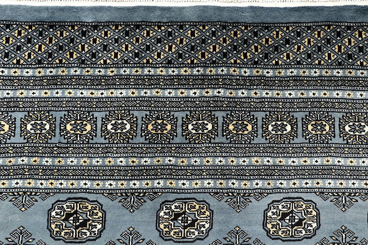 Light Slate Grey Bokhara 9' x 12' 4 - No. 59976 - ALRUG Rug Store