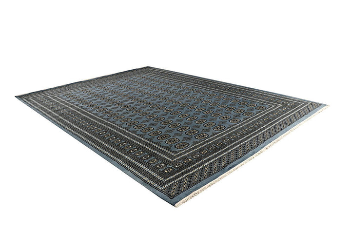 Light Slate Grey Bokhara 9' x 12' 4 - No. 59976 - ALRUG Rug Store