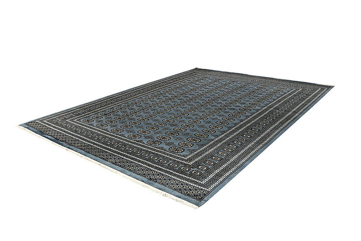 Light Slate Grey Bokhara 9' x 12' 4 - No. 59976 - ALRUG Rug Store